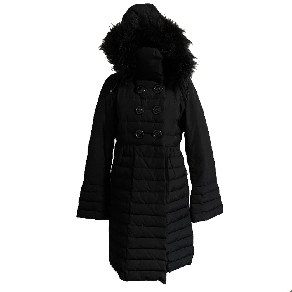 Betsey Johnson Black Puffy Peacoat Bell Sleeves S